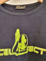 ✅  T-shirt Vintage avec Flocage Fluo
