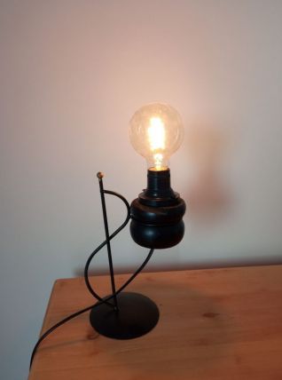 Lampe à poser DIY type industriel ampoule Edison
