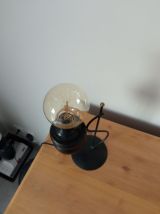 Lampe à poser DIY type industriel ampoule Edison