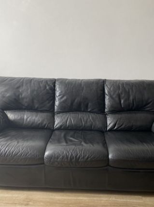 Canapé cuir vachette noir