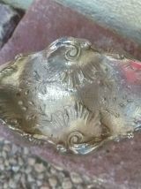 Jardinière de table metal argenté , vintage