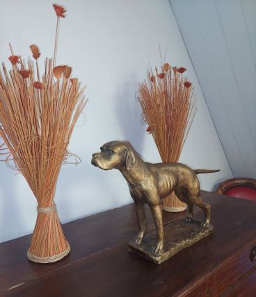 chien en résine décoration