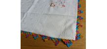 Napperon serviette brodée et crochet Portugal