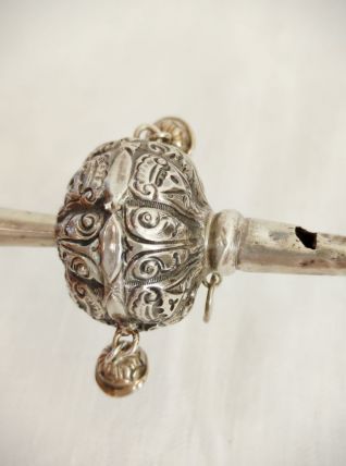 Hochet Sifflet en argent XIXème siècle