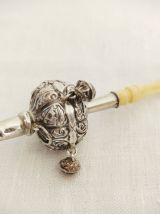Hochet Sifflet en argent XIXème siècle
