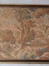 Tableau canevas avec cadre thème chasse