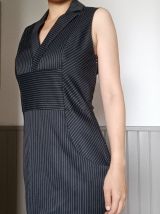 Robe en laine sans manches noire