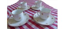 SERVICE A CAFE (4 tasses et 4 sous-tasses)