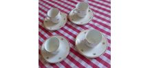 SERVICE A CAFE (4 tasses et 4 sous-tasses)