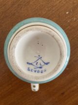 7 brulots et sous tasses anciennes en faïence de "Sévres "