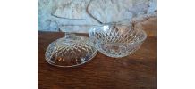 BONBONNIÈRE VINTAGE EN VERRE CISELÉ