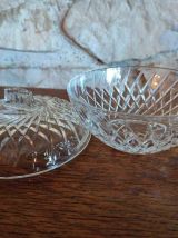 BONBONNIÈRE VINTAGE EN VERRE CISELÉ