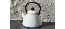 Bouilloire émaillée blanche Le Creuset