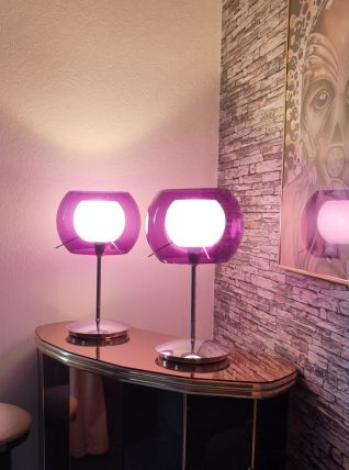 Paire de lampe bolla 1990 vintage 