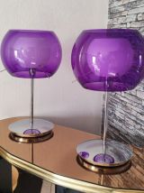 Paire de lampe bolla 1990 vintage 