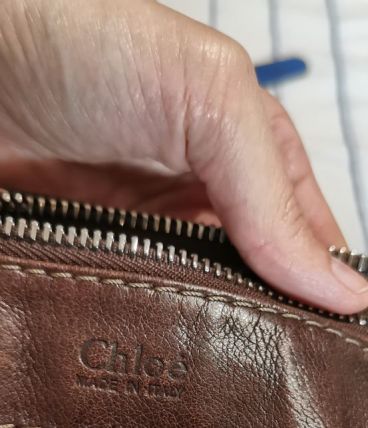 Sac Chloé véritable en cuir marron