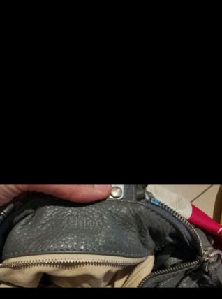 Sac Chloé véritable modèle Paddington en cuir gris