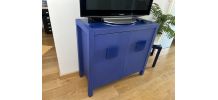 Vintage Commode métal poudré/verre by Belgo Chrome Belgium