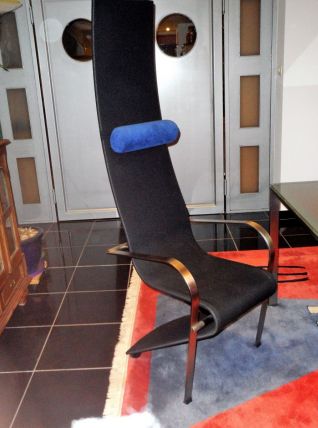 Vintage Fauteuil King Design by Belgo chrom collection 