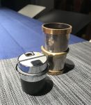 Ancien briquet de table en métal des années fin 70, début 80