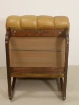 Fauteuil en cuir camel  année 60.  Ref Cally