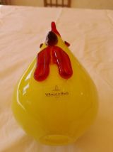 Villeroy &amp; Boch poule verre Murano vintage 