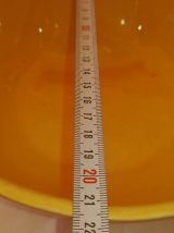 Plat saladier céramique poule MARS vintage jaune 