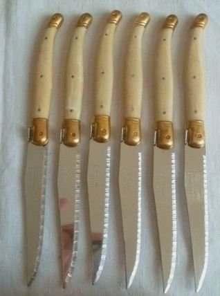 6 couteaux Laguiole + bloc