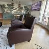 Fauteuils clubs Ligne Roset cuir pleine fleur
