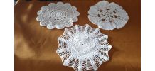 Napperon  rond crochet lot 3