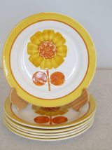 6 assiettes a dessert Digoin modèle Alice