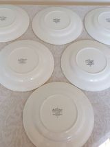 6 assiettes a dessert Digoin modèle Alice