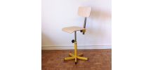 Chaise de laboratoire d'école vintage restauré