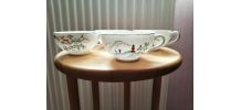 4 jolies tasses en porcelaine de Chine 