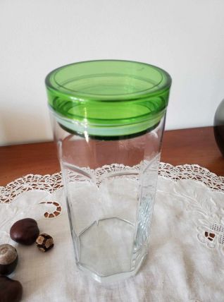 Bocal octogonal hermétique en verre