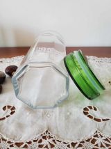 Bocal octogonal hermétique en verre