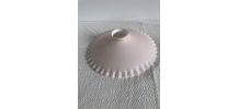 Abat-jour en opaline rose vintage 