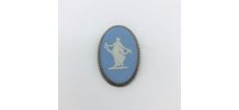 Wedgwood Jasperware - Broche - Argent poinçonné - Bleu pâle