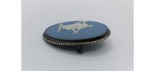 Wedgwood Jasperware - Broche - Argent poinçonné - Bleu pâle