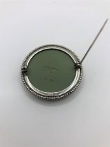 Wedgwood Jasperware - Broche - Argent poinçonné - Vert Olive