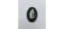 Wedgwood Jasperware - Broche - Argent poinçonné  Noir Basalt