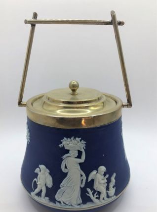 Wedgwood Jasperware - Pot avec Couvercle - Bleu - XIXe
