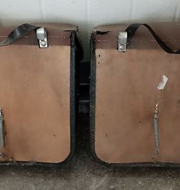 Sacoches de vélo ou cyclomoteur en vinyle marron