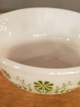 Lot de 3 plats vintage en pyrex fleurs vertes