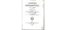 Livre ancien géométrie descriptive Monge 1827