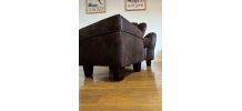Fauteuil vintage avec repose-pieds
