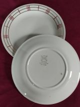 Lot de 7 assiettes à dessert orcerame série Richelieu,