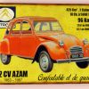 Plaque métal Citroën 2cv 