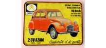 Plaque métal Citroën 2cv 