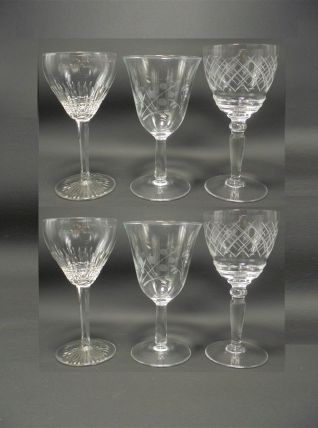 Ensemble de 6 anciens petits verres
